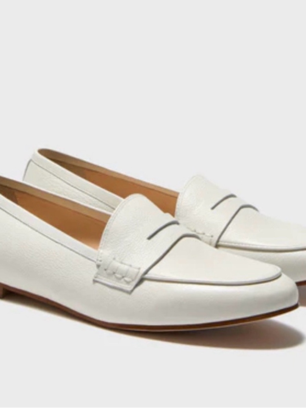 NWT Tuckernuck White Rowan Pebbled Leather Loafers
